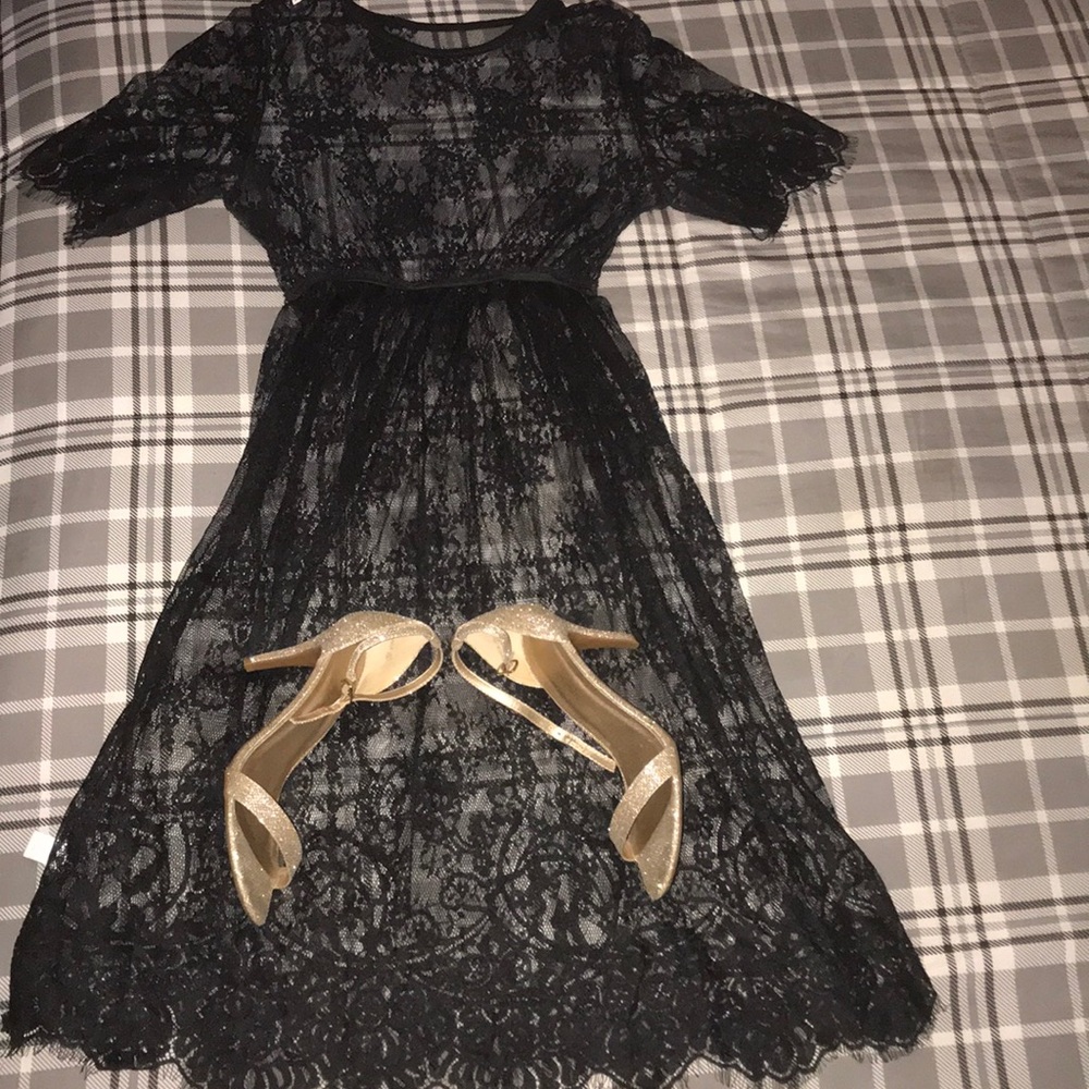Cotton n Polyester laced dress